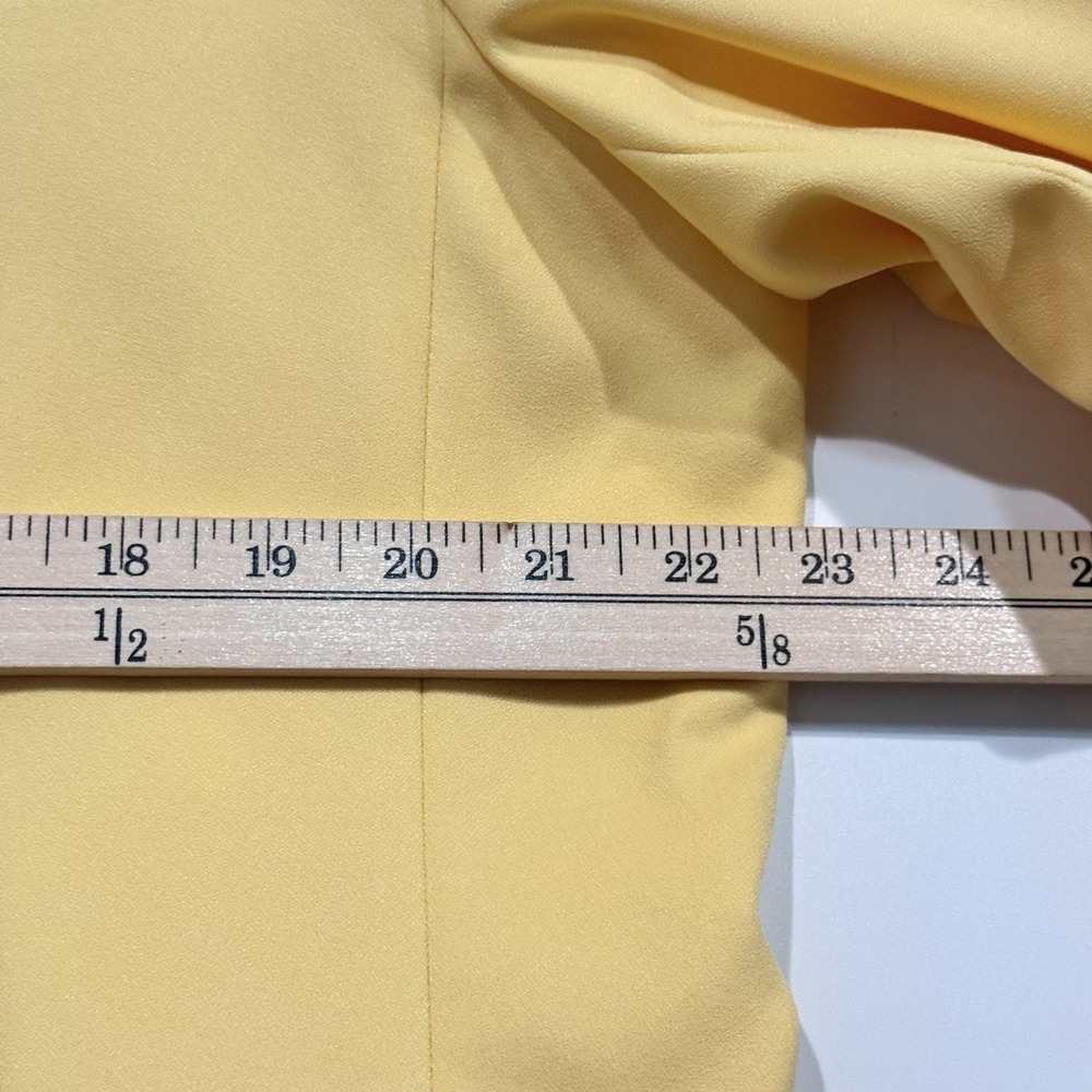 Tahari Blazer Womens 16 Yellow Double Breasted Career Jacket Tailored Old Money - Picture 9 of 11